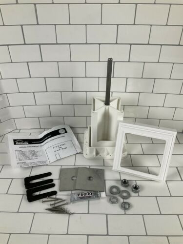 Homeland Vinyl 4" x 4" Gorilla Tower Mount Kit, w/ skirt, white (6922767859895)